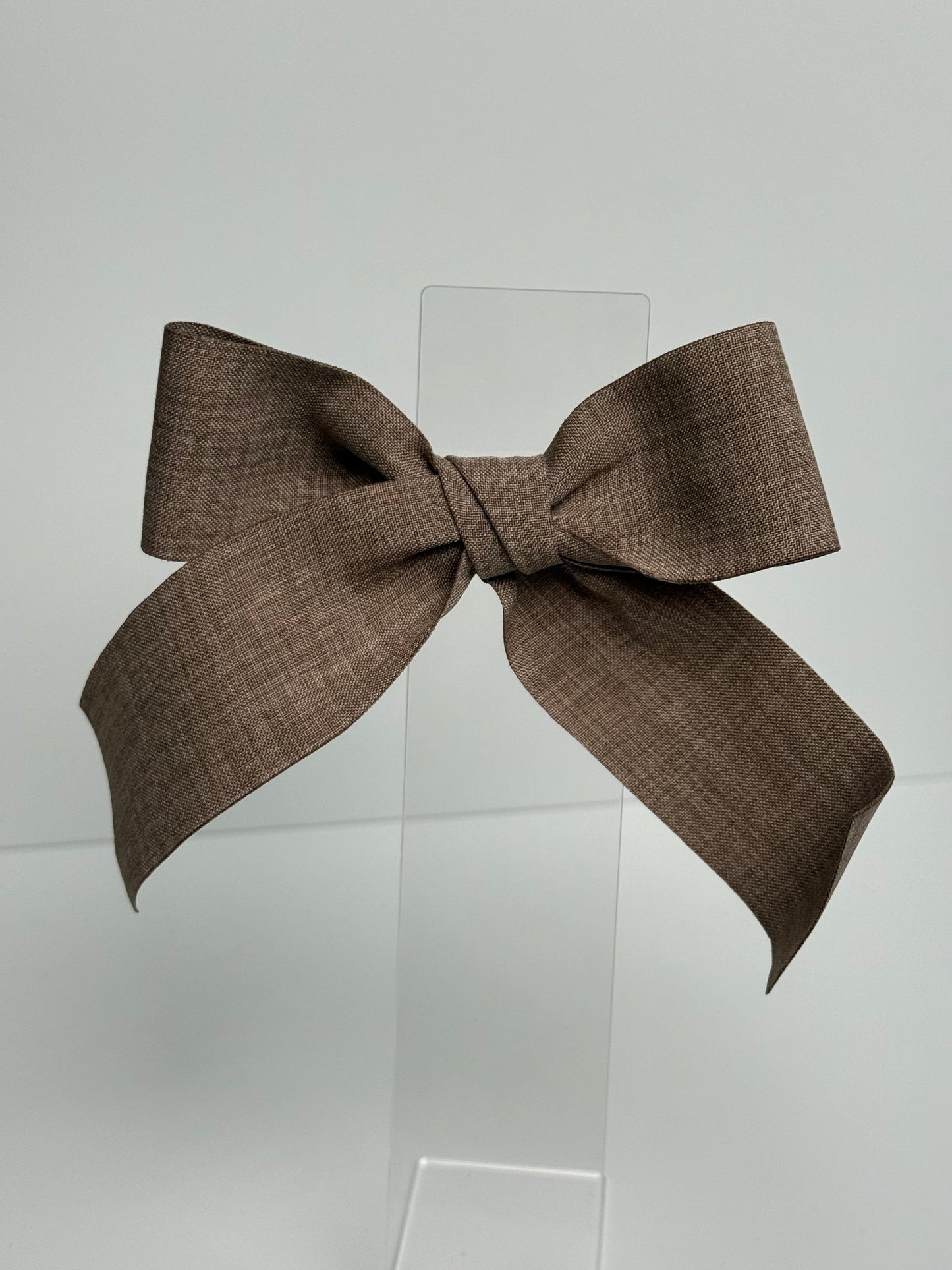 Brown Linen Bow
