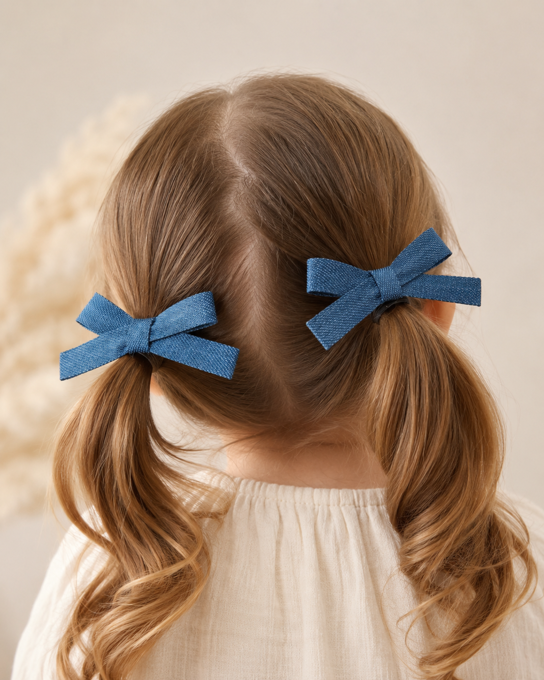 Classic Denim Hair Bow