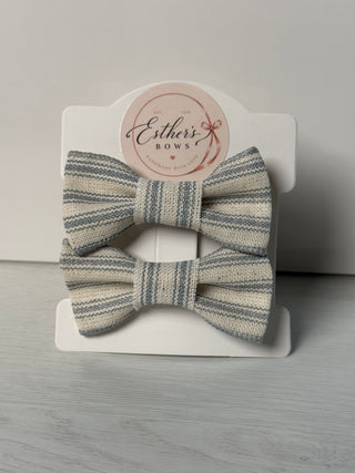 Stripe Linen Bows
