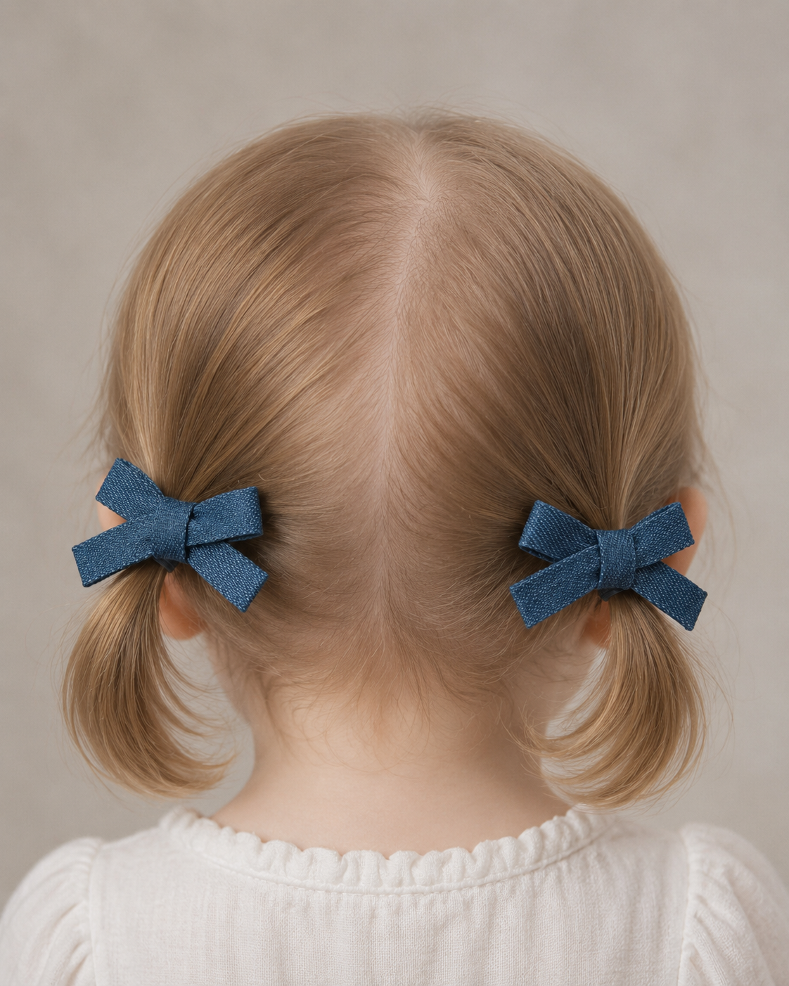 Baby Blue Denim Bows