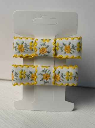 Yellow Floral Bows
