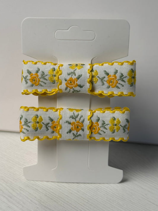Yellow Floral Bows
