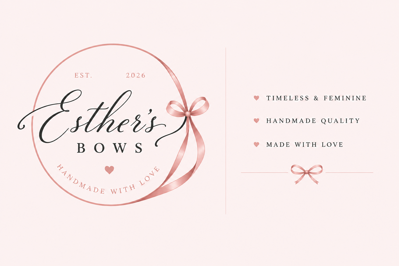 Esther's Bows · timeless & feminine, handmade quality, made with love